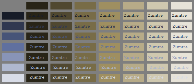 Colour Scheme Matrix Comparison