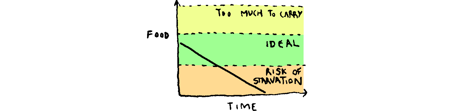 Graph of food over time